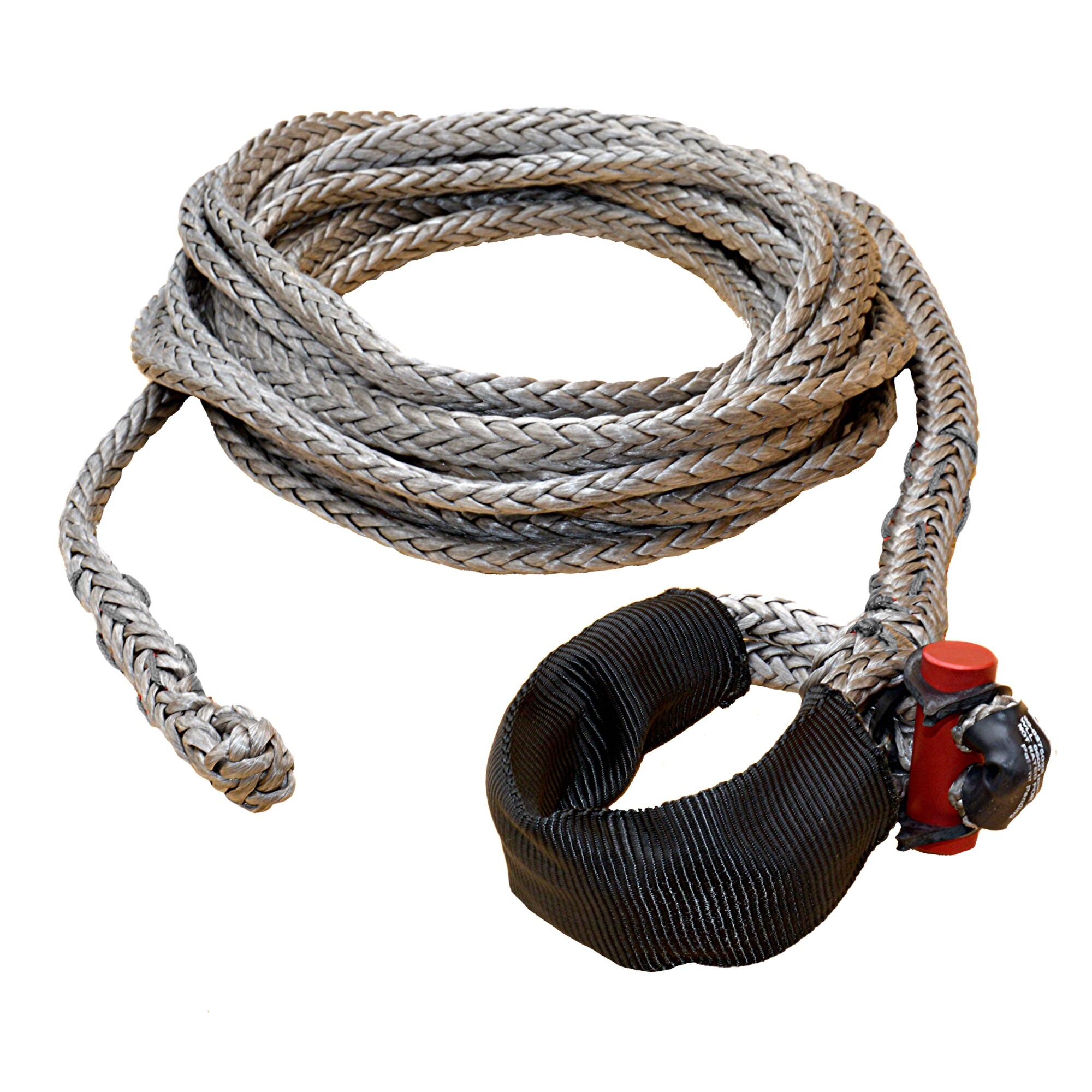 LockJaw, Synthetic Winch Rope Line w/Shackle, Max. Capacity 19800 lb, Length 25 ft, Diameter 3/8 in, Model# 20-0375025
